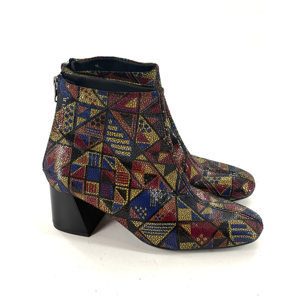 Ayestaran Art to Wear Ankle Boots 6.5 37 Leather Ankle Booties Western Black